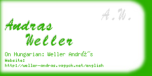 andras weller business card